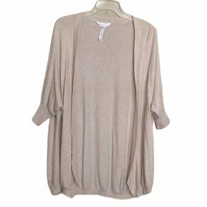 Gilligan Waffle knit open front oatmeal cardigan